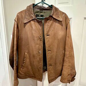 vintage zero king leather jacket from 1970's - size 44